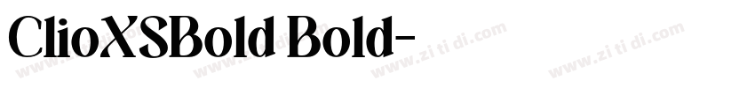 ClioXSBold Bold字体转换 ClioXSBold Bold字体转换